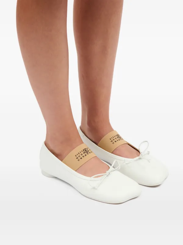 MM6 Maison Margiela Anatomic Ballerinas Shoes | White | FARFETCH