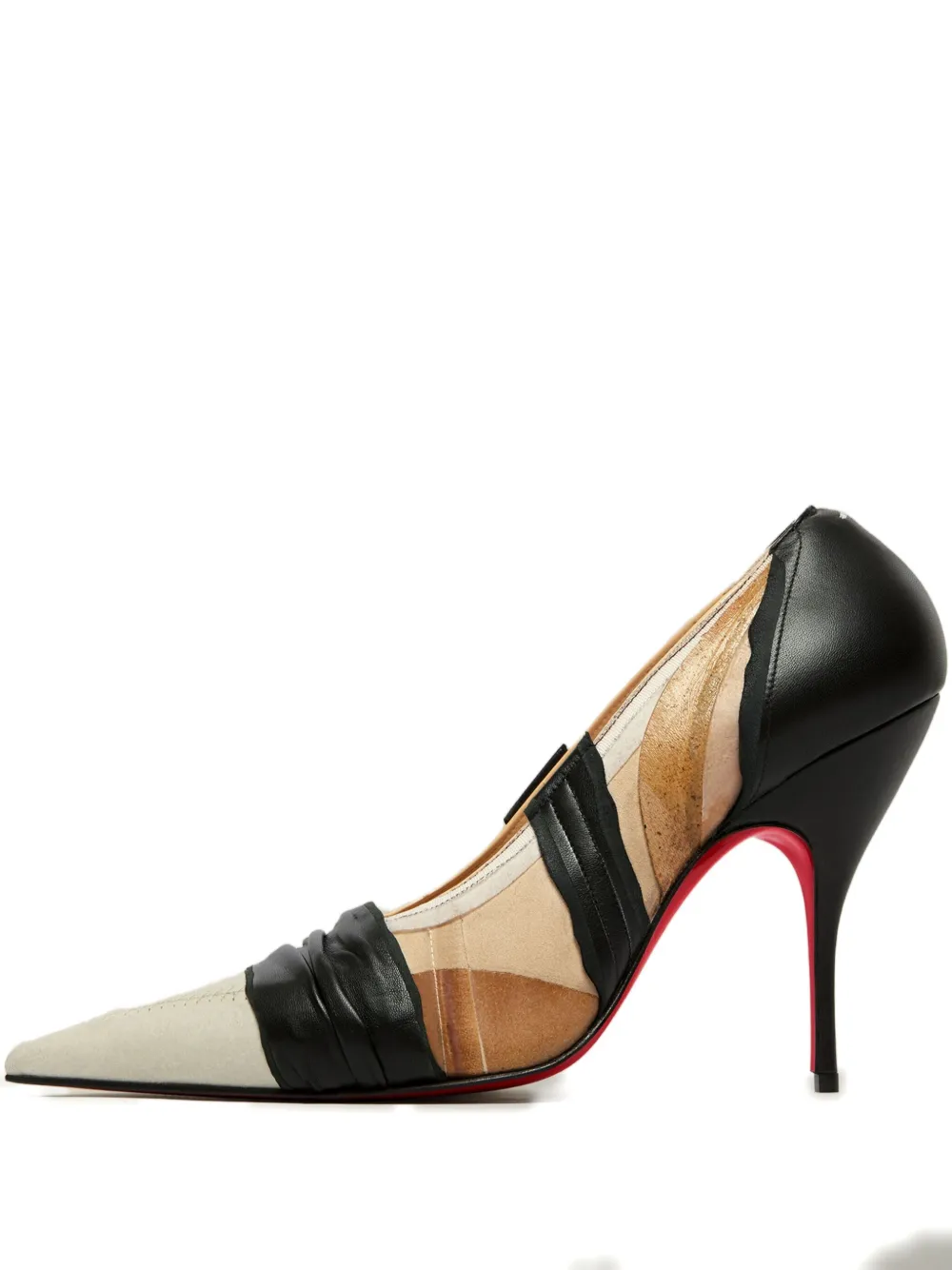 Maison Margiela x Christian Louboutin 100mm pointed-toe leather pumps Black