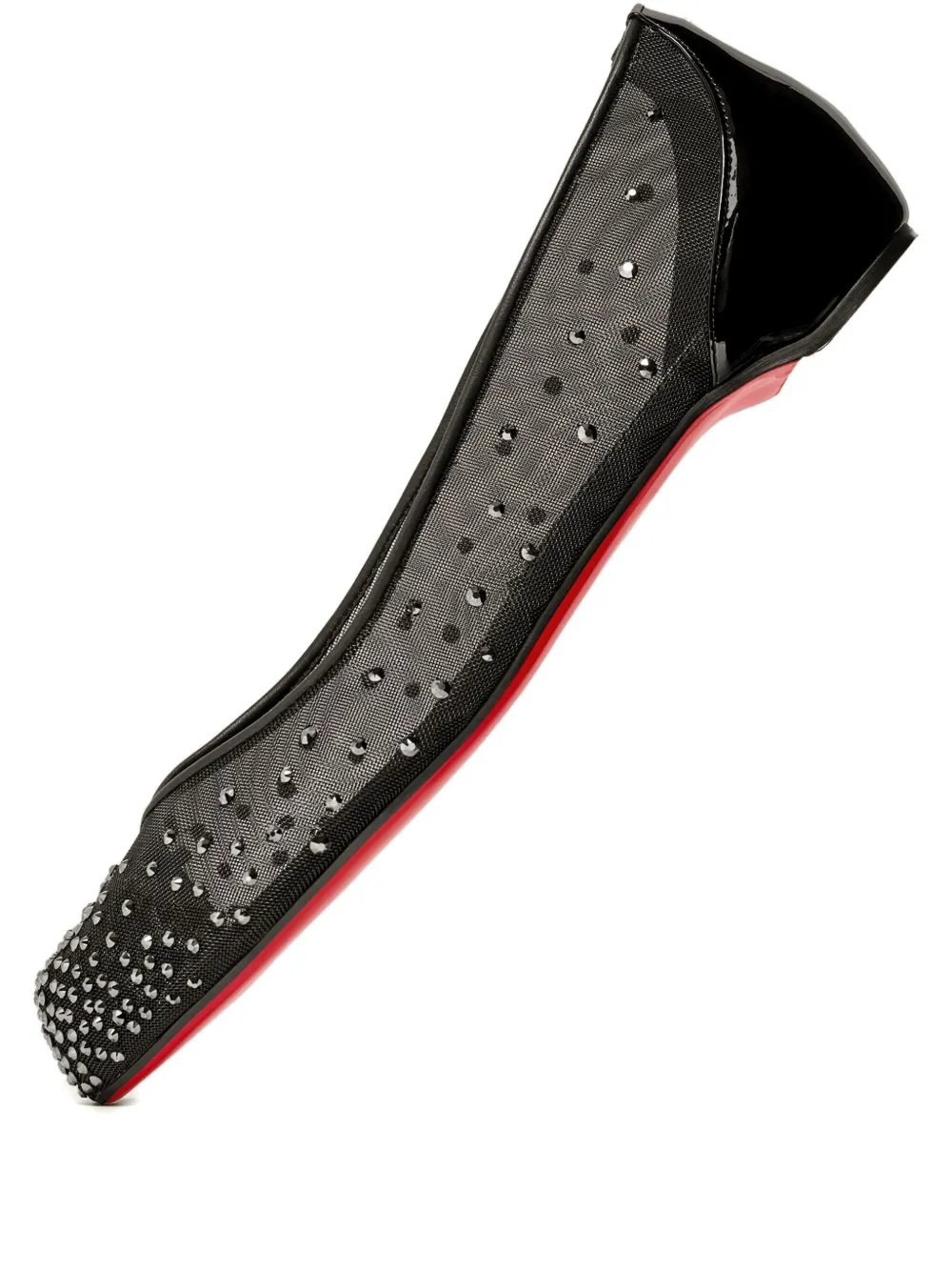 Maison Margiela Marlougiela split-toe crystal-embellished flats Black