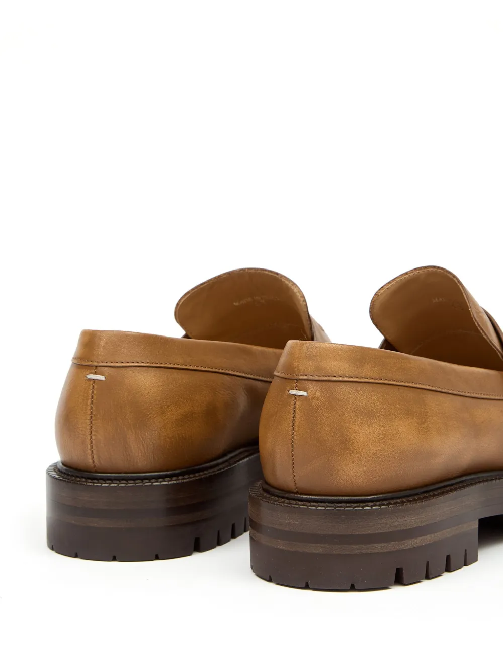 Maison Margiela Tabi leren loafers Beige