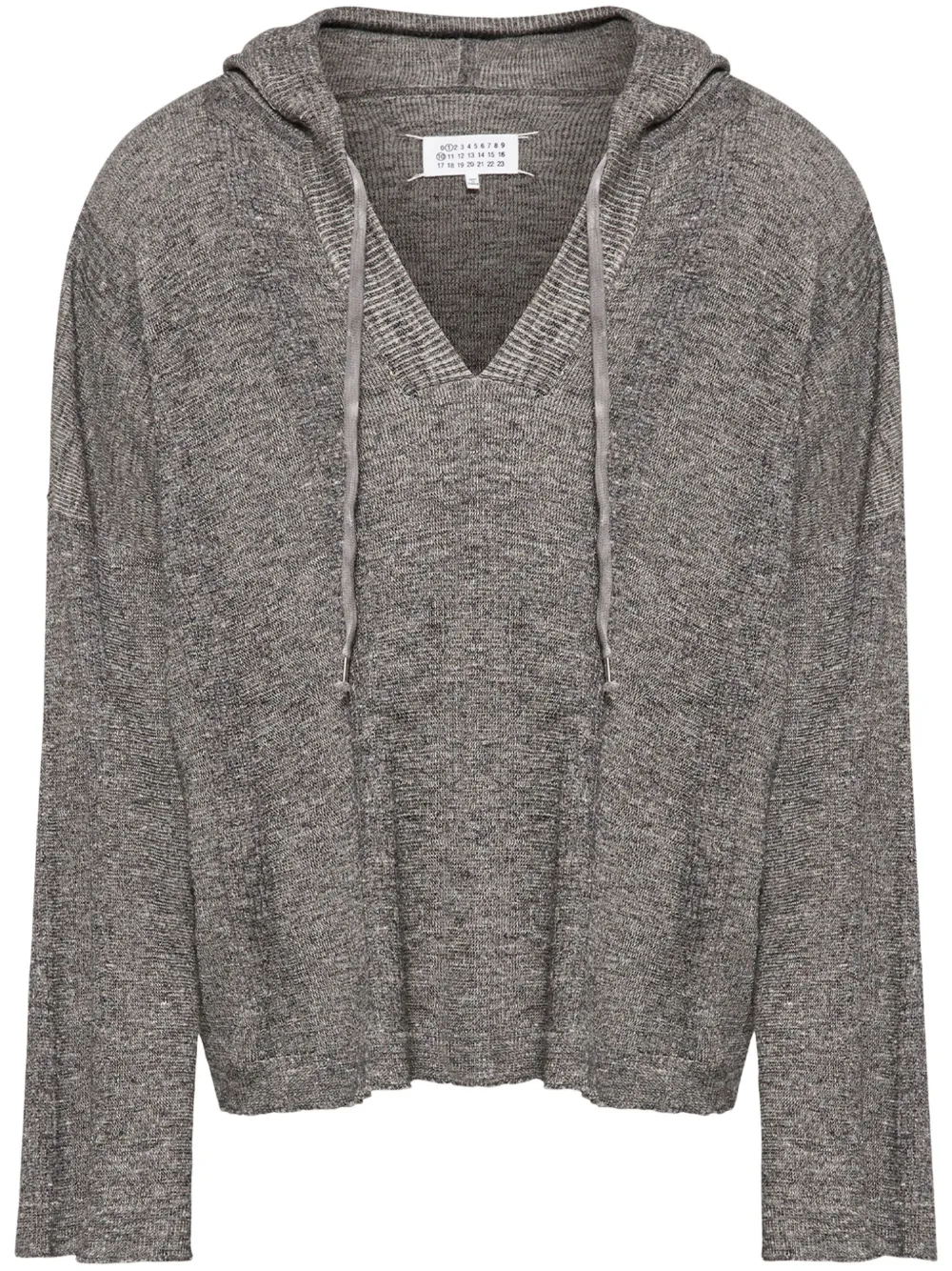 Maison Margiela Hoodie met V-hals Grijs