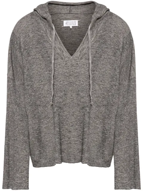 Maison Margiela V-neck knitted hoodie