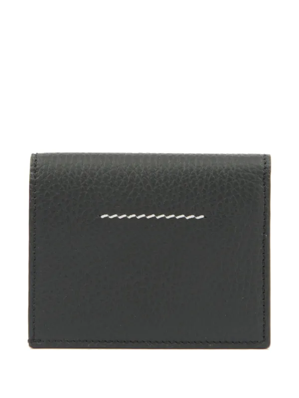 MM6 Maison Margiela Logo Plaque Leather bi-fold Wallet