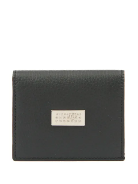 MM6 Maison Margiela logo plaque leather bi-fold wallet 