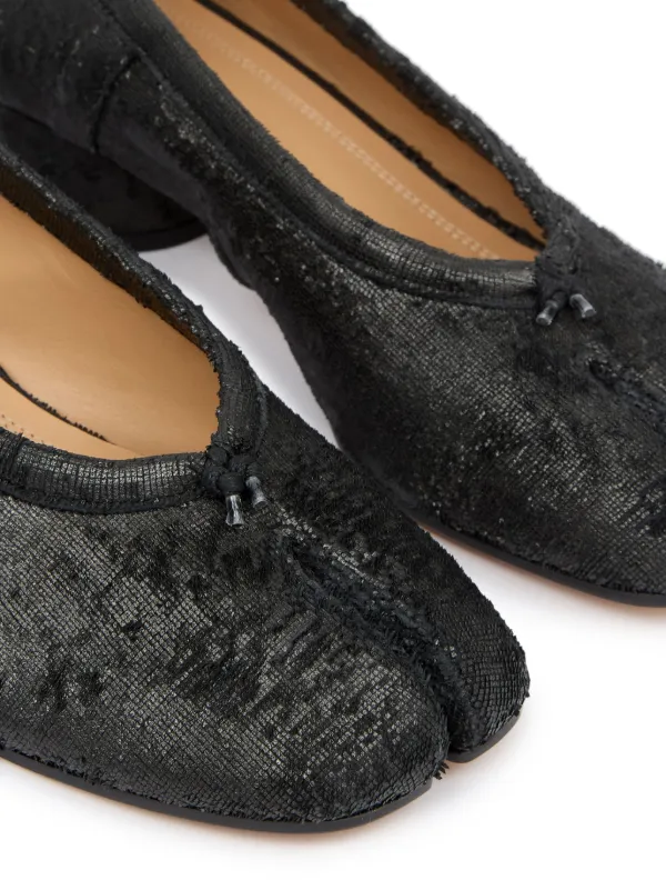 フラットシューズ Maison Margiela Maison Margiela Flat shoes Black Maison Margiela 30mm Tabi Ballerina Shoes | Black | FARFETCH