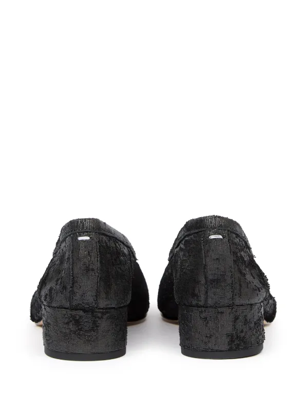 Maison Margiela 30mm Tabi Ballerina Shoes | Black | FARFETCH