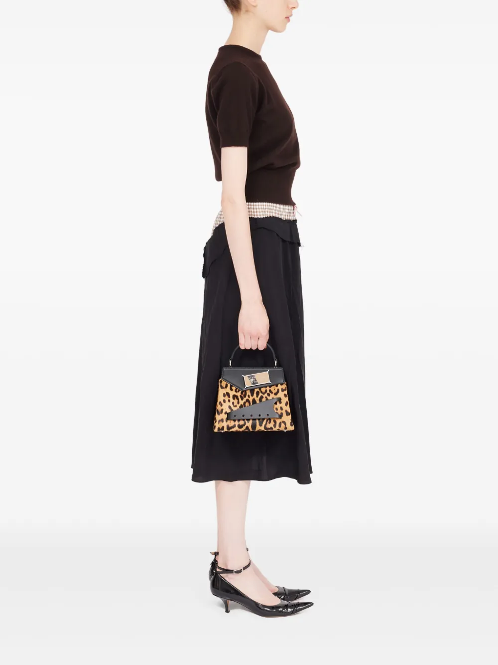 Maison Margiela Snatched kleine handtas Bruin