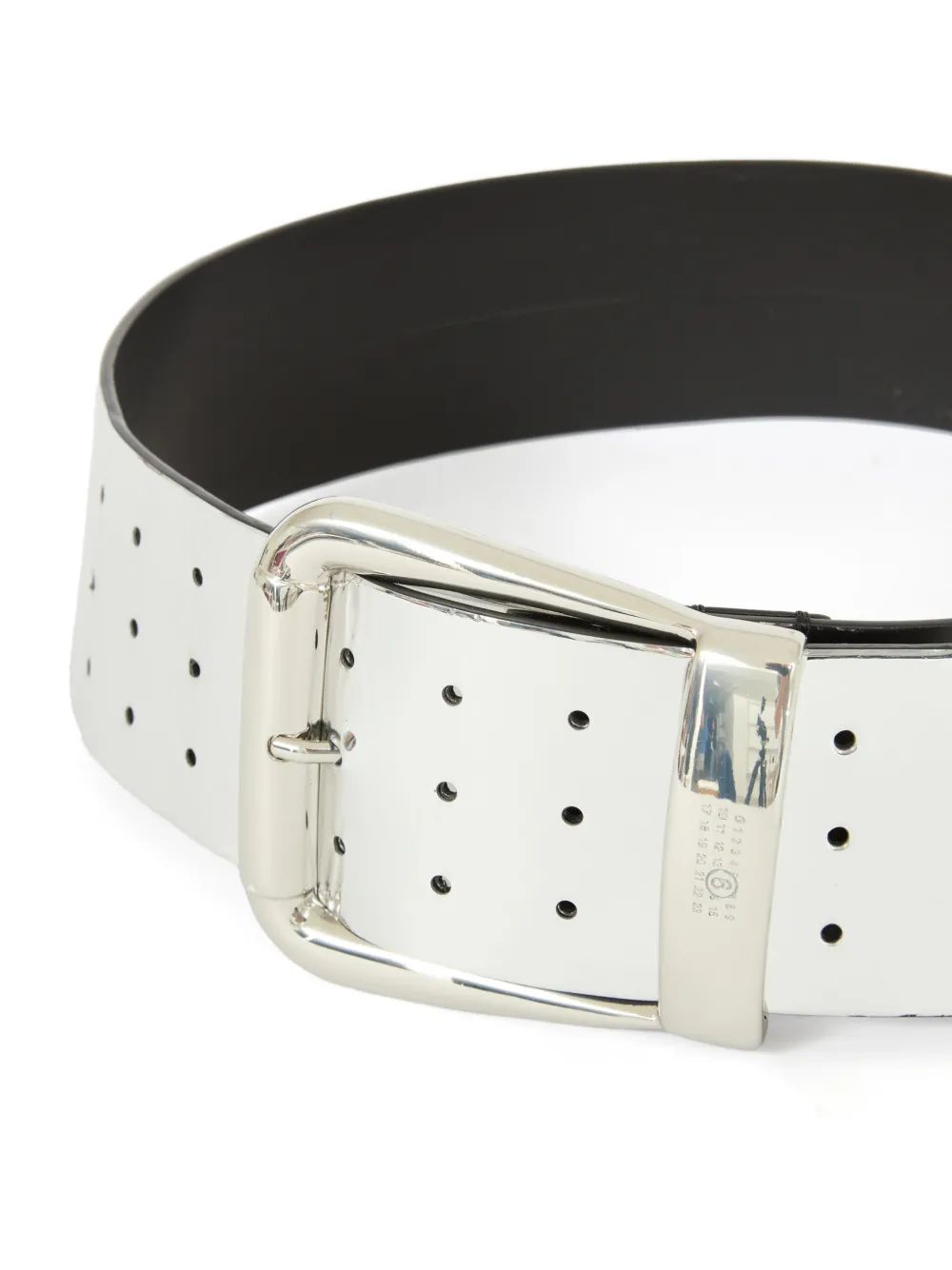 MM6 Maison Margiela Metallic riem - Zilver