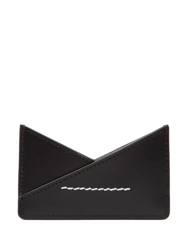 MM6 Maison Margiela single-stitch Logo Cardholder | Black