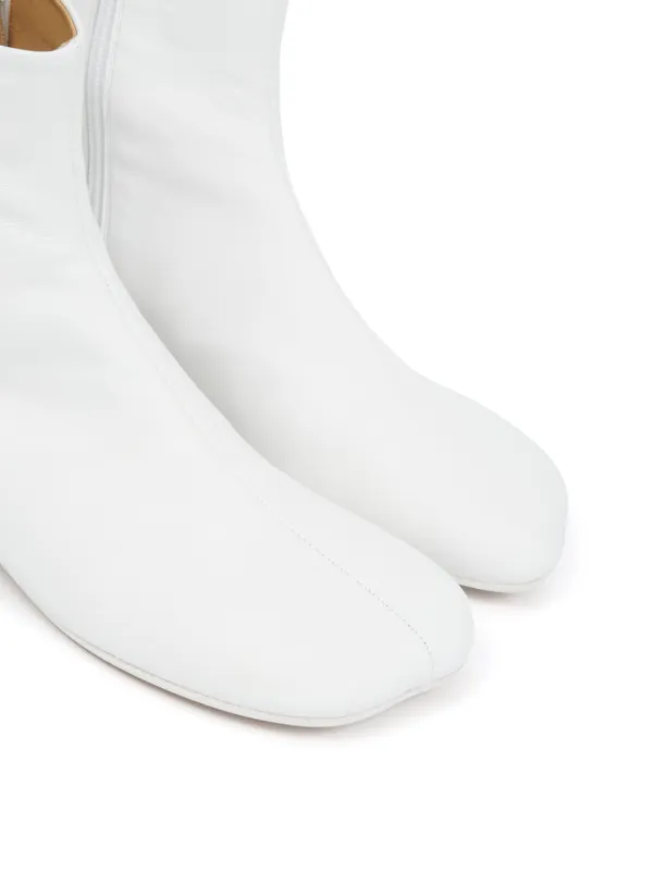 MM6 Maison Margiela Anatomic Ankle Boots | White | FARFETCH