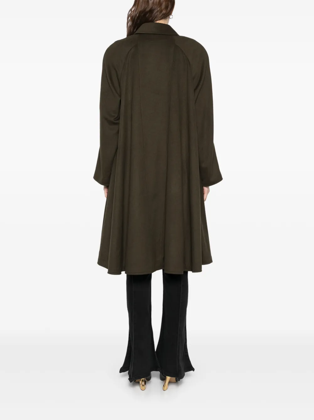 Pre-owned Chanel 1994 Cashmere Coat In Green