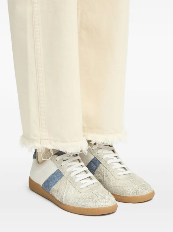 Maison Margiela Replica Panelled Sneakers | Grey | FARFETCH