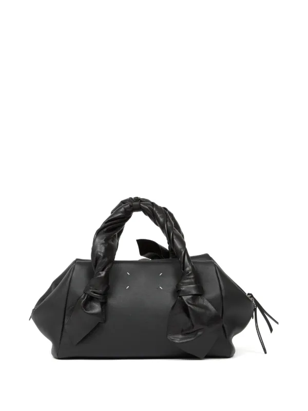 ちゃんり　Maison Margiels ブラックレザーハンドバッグ Maison Margiela Margie ハンドバッグ M | ブラック | FARFETCH JP
