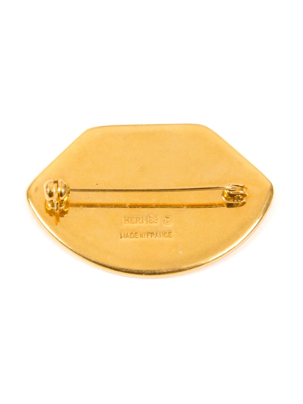 Hermès Pre-Owned 1990s enamel brooch - Goud