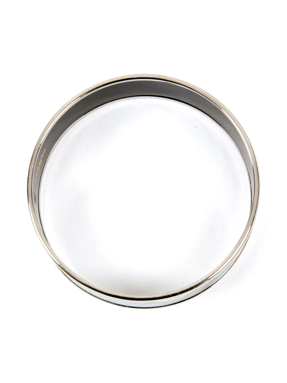 Pre-owned Hermes 2000s L'instruction Du Roy Bangle Bracelet In Silver