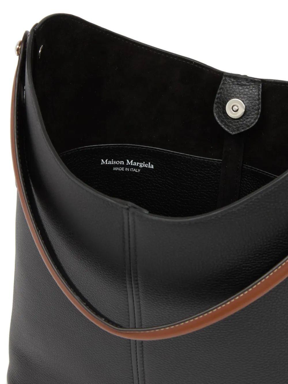 Maison Margiela Dress-Age Leather Tote Bag | Black | FARFETCH