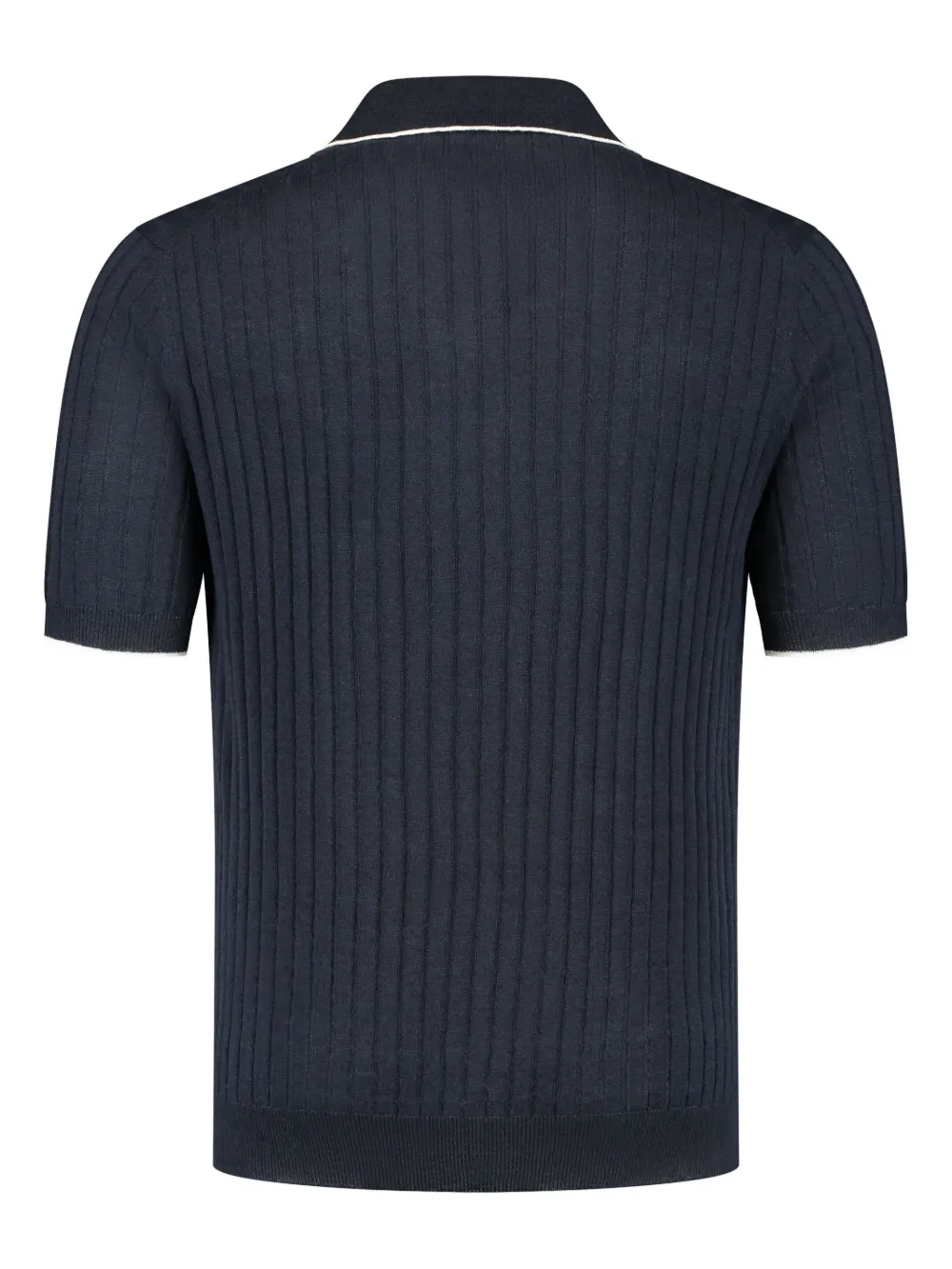 Fedeli Geribbeld poloshirt - Blauw