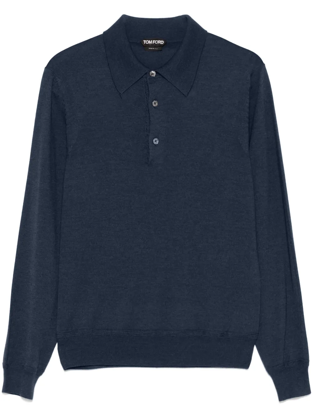 TOM FORD Gebreid poloshirt Blauw