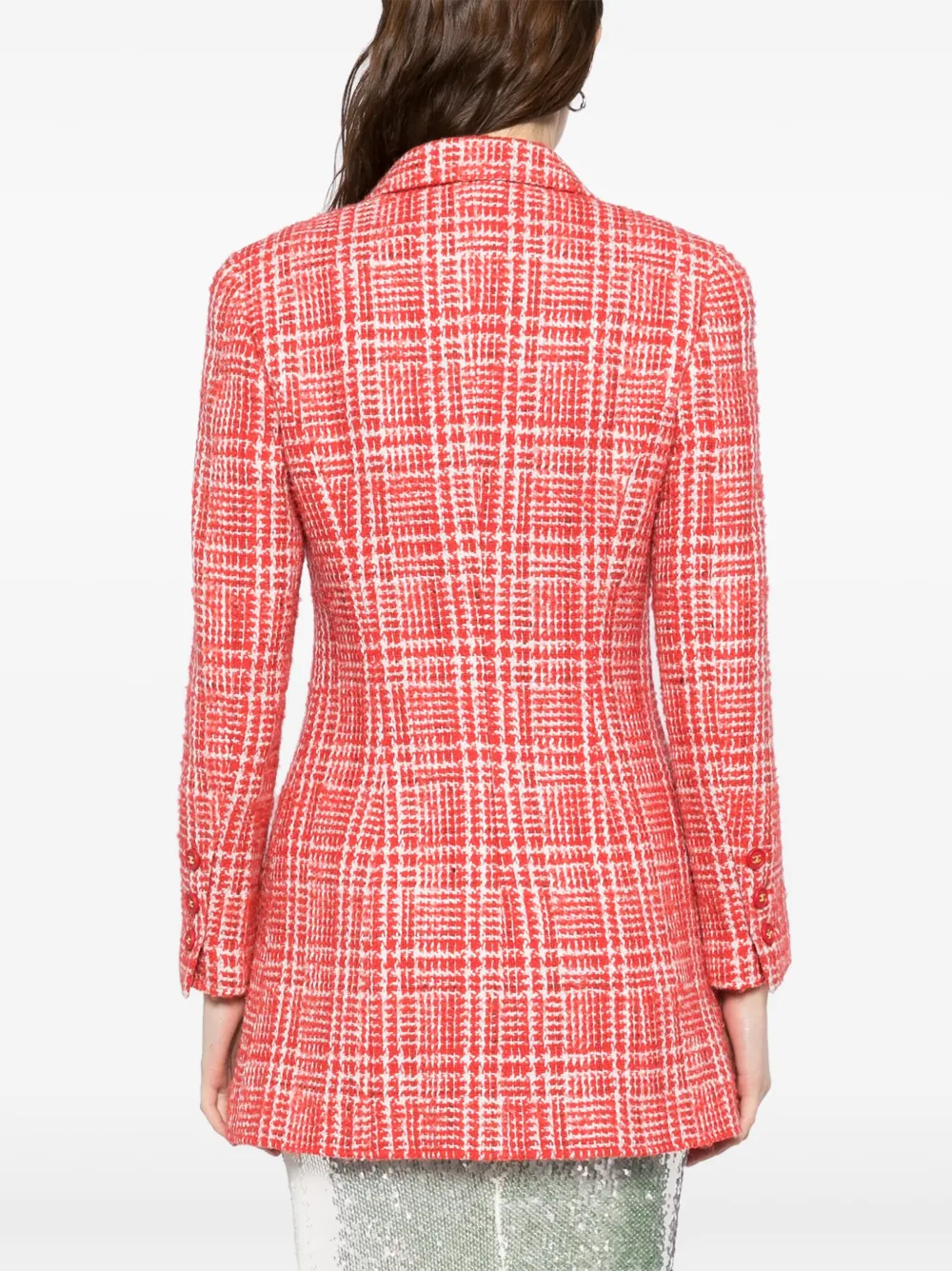 Pre-owned Chanel 1997 Tweed Jacket In Red
