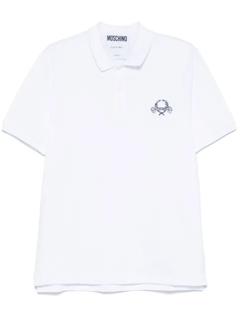 Moschino logo-embroidered polo shirt