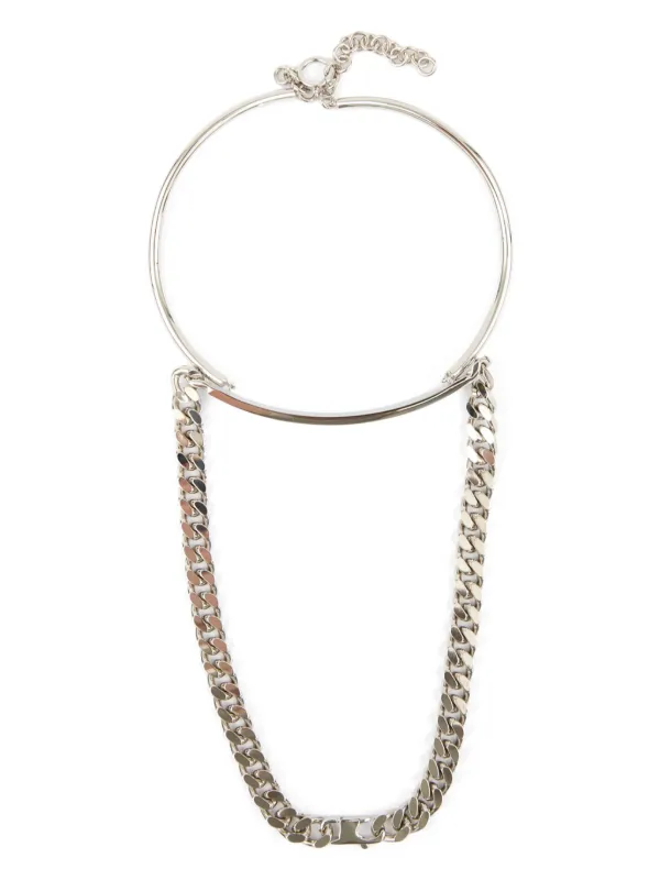 MM6 Maison Margiela チェーン ネックレス | シルバートーン | FARFETCH JP
