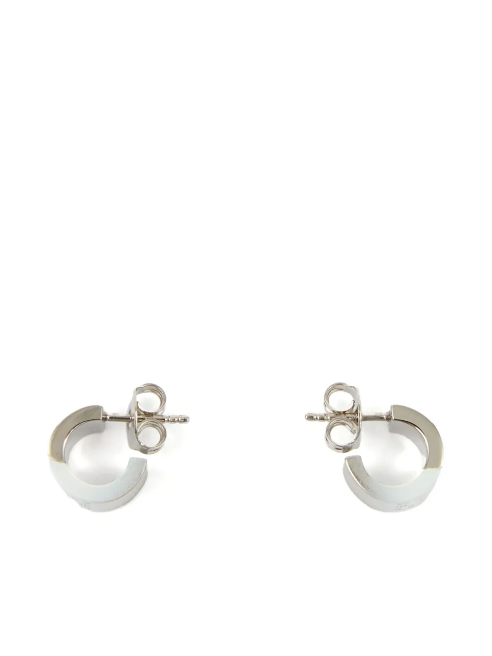 Mm6 Maison Margiela Minimal Logo 4mm Earrings Accessories In 银色
