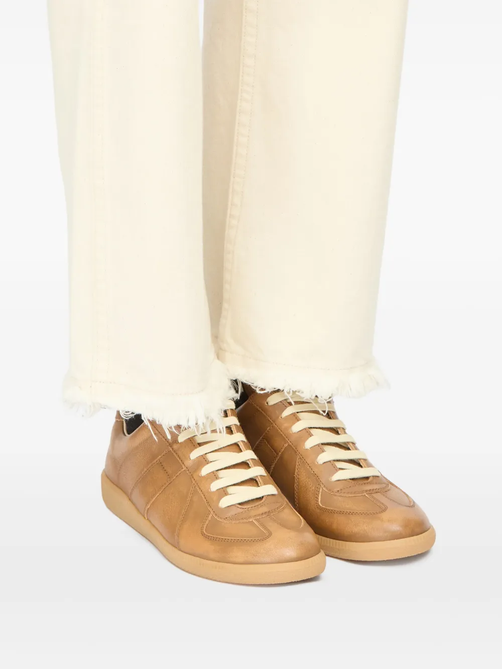 【関税＆送料込み】Maison Margiela Replica Panelled Sneaker Maison Margiela Replica Panelled Sneakers | Neutrals | FARFETCH