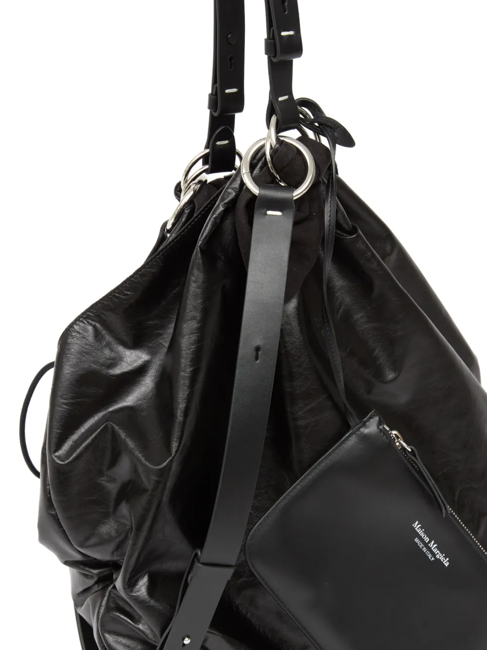 Maison Margiela レザー トートバッグ | ブラック | FARFETCH JP