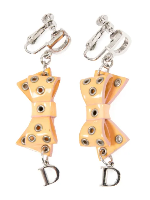 Christian Dior Pre-Owned aretes clip con diseño de moño 1990
