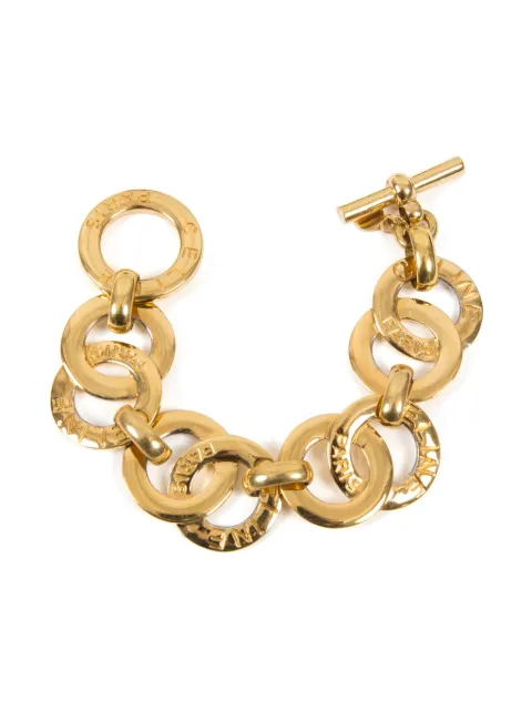 Céline Pre-Owned 1990s logo-engraved chain bracelet