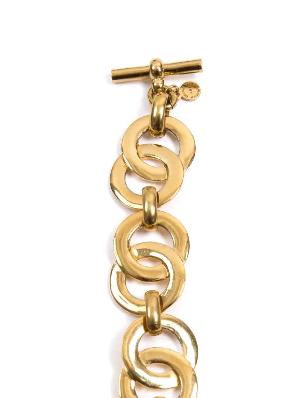 Celine Pre-Owned 1990s logo-engraved Chain Bracelet | Gold | FARFETCH