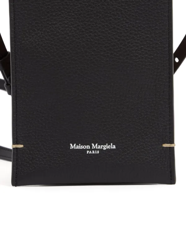 Maison Margiela Four Stitches Phone Pouch | Black | FARFETCH GE