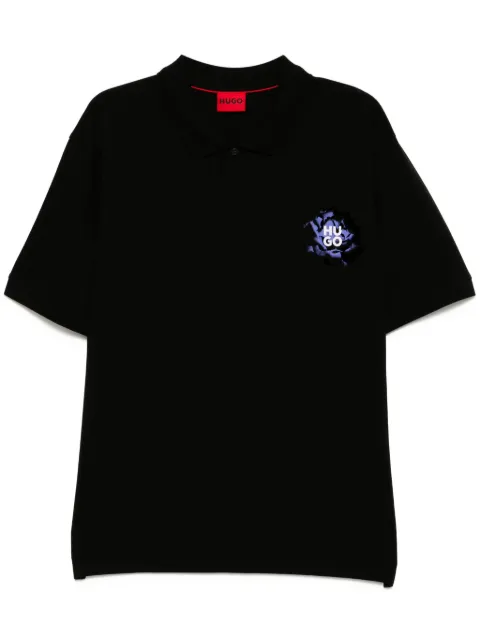 HUGO logo-print polo shirt