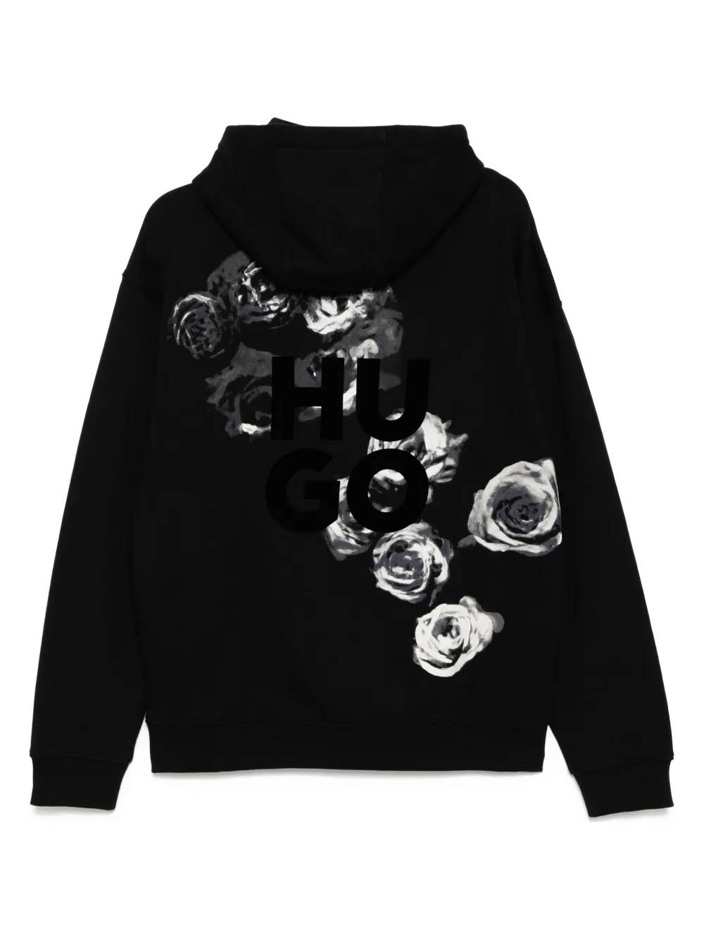 HUGO Hoodie met logoprint - Zwart