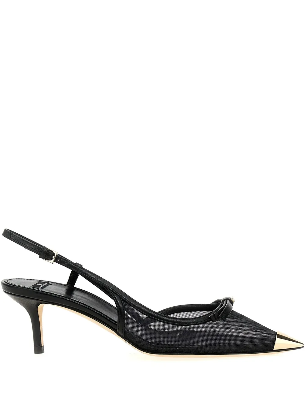 Elisabetta Franchi mesh slingback pumps Black