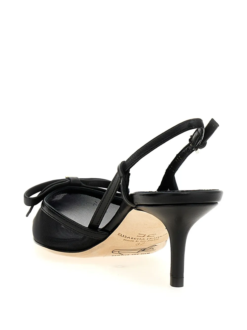 Elisabetta Franchi mesh slingback pumps Black