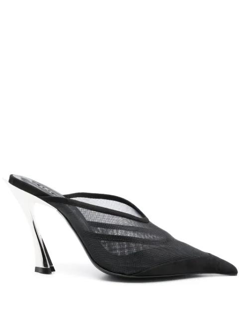 Mugler 95mm mesh mules