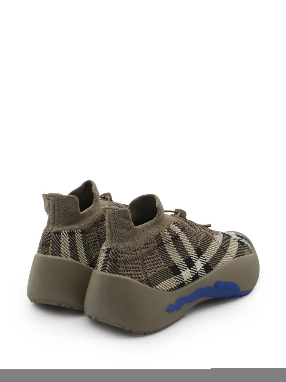 Burberry Embroidered Fabric Neptune Slip Ons In Green