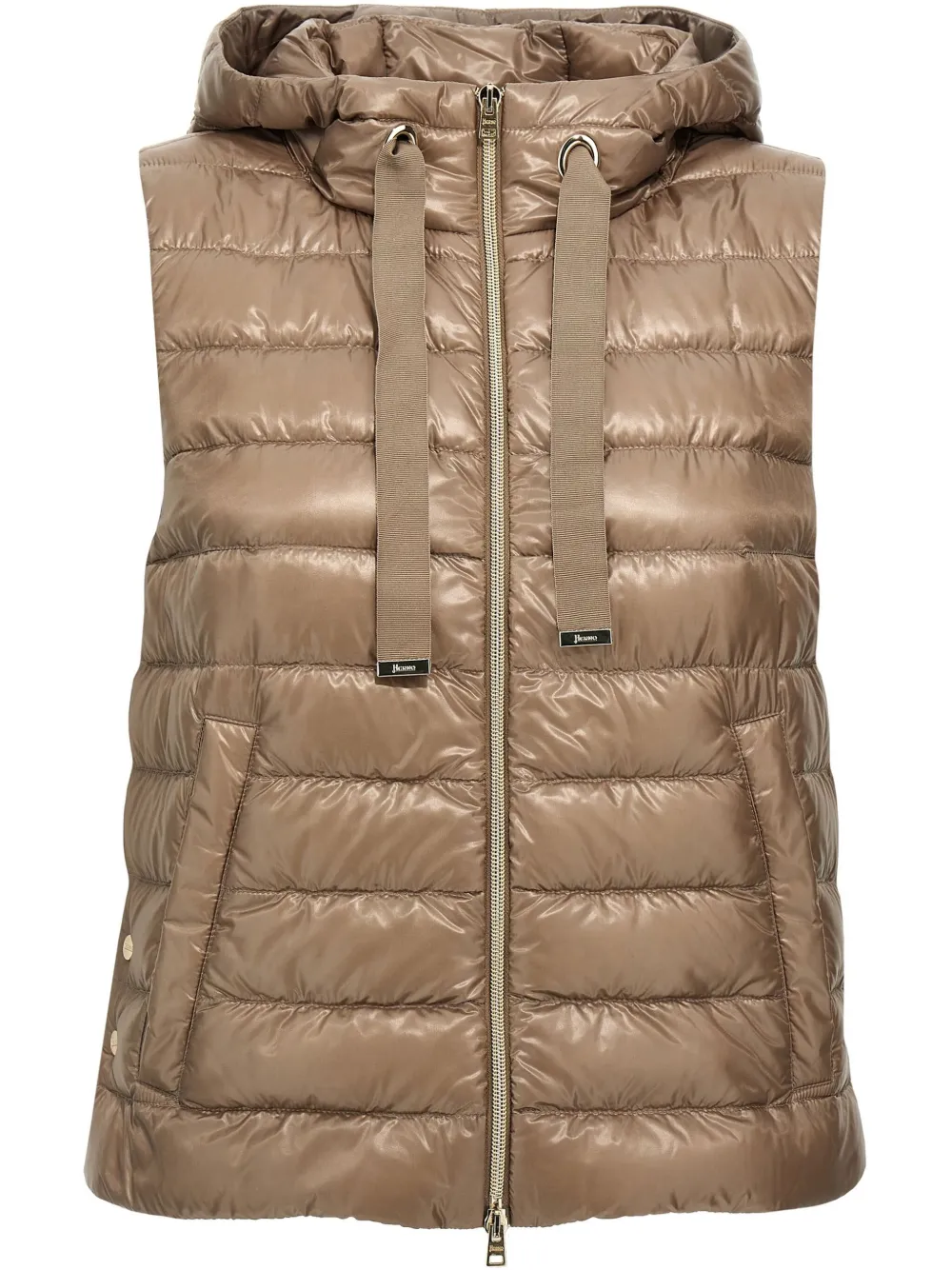 Herno Bodywarmer met capuchon Beige