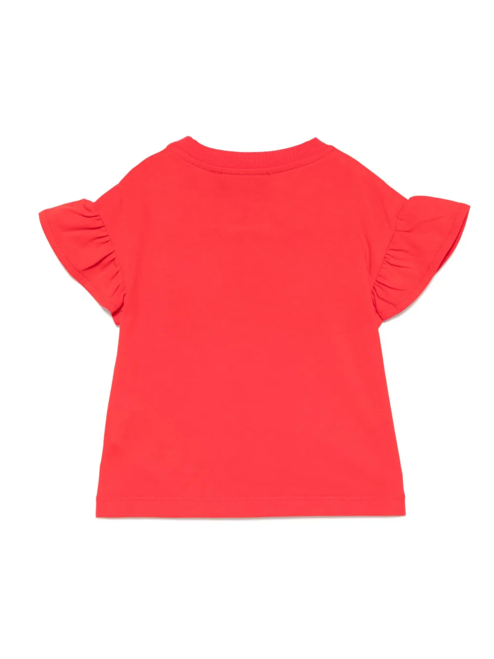 Moschino Kids T-shirt met logoprint Rood