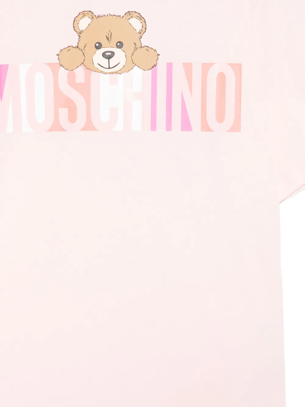 Moschino Kids T-shirt met logoprint Roze