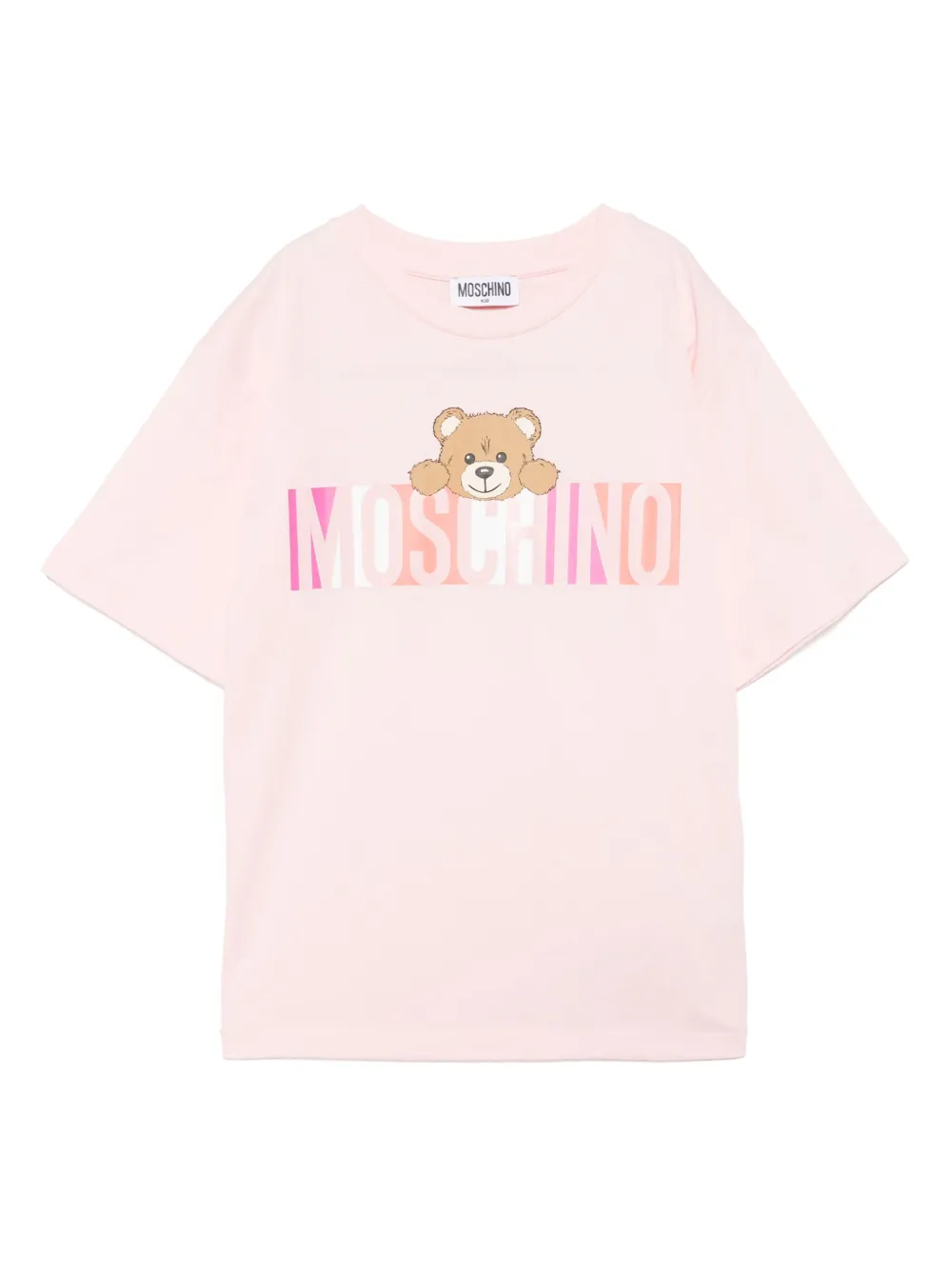 Moschino Kids T-shirt met logoprint Roze