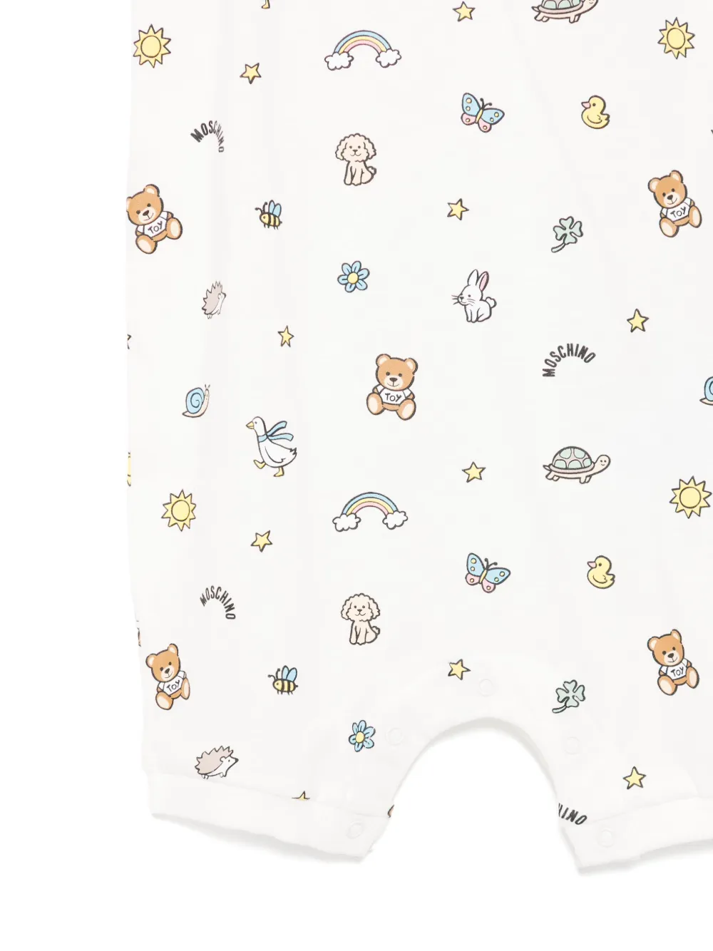 Moschino Kids Twee rompers met grafische print - Beige