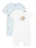 Moschino Kids graphic-print rompers (set of 2) - Blue
