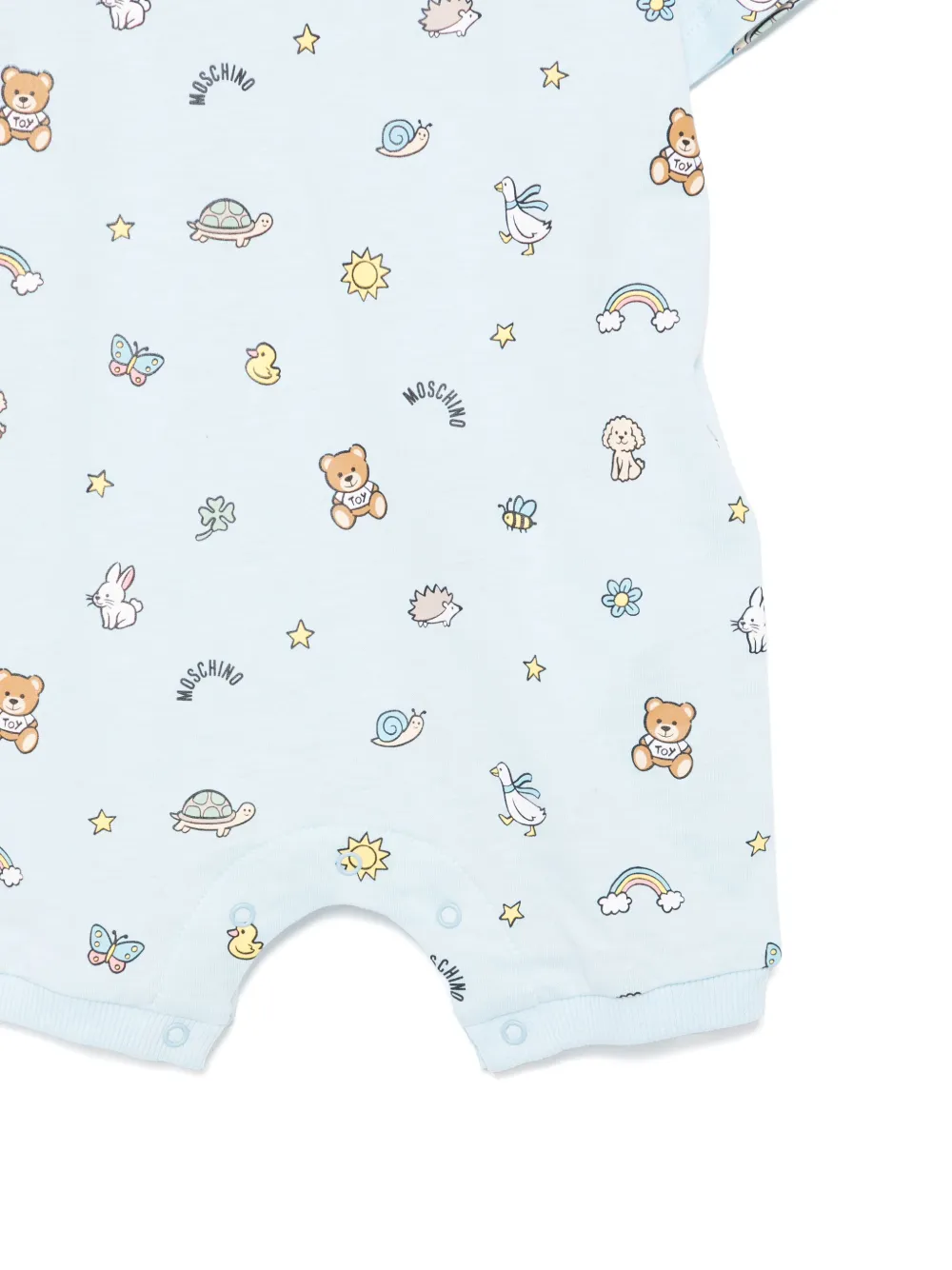 Moschino Kids Twee rompers met grafische print - Blauw