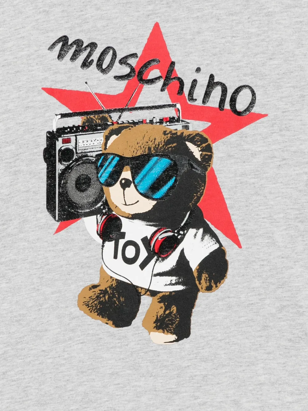 Moschino Kids T-shirt met grafische print Grijs