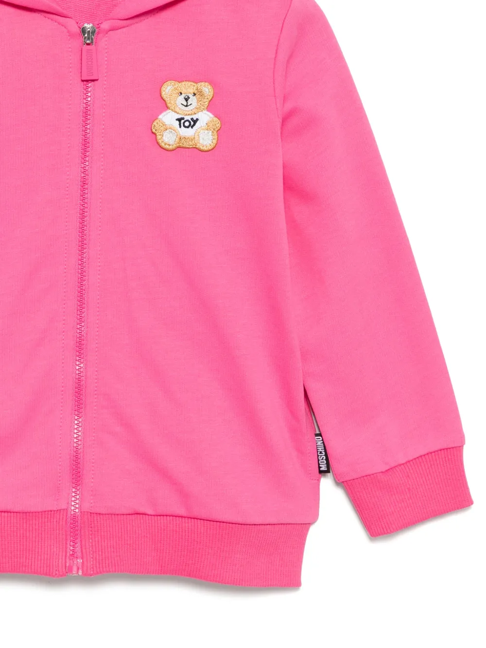 Moschino Kids Hoodie met rits Roze