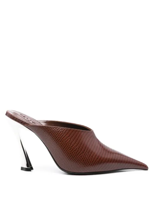 Mugler 95mm leather mules