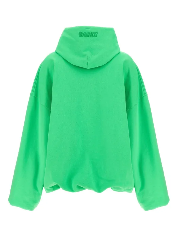 VETEMENTS logo-print Hoodie | Green | FARFETCH