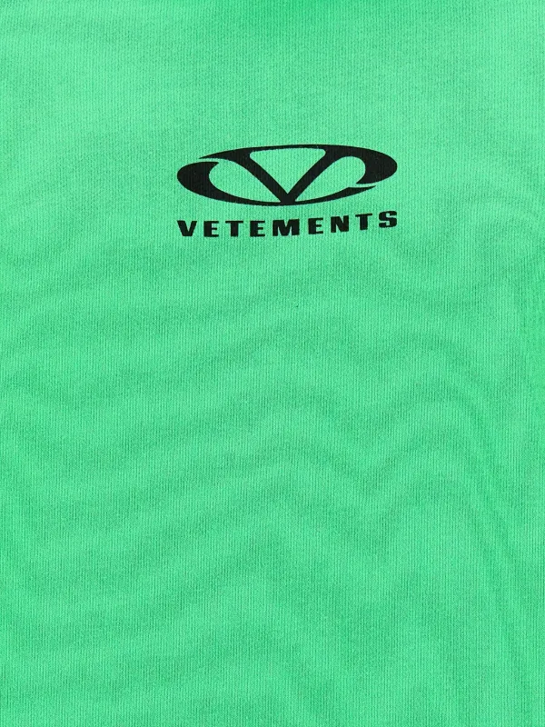 VETEMENTS logo-print Hoodie | Green | FARFETCH